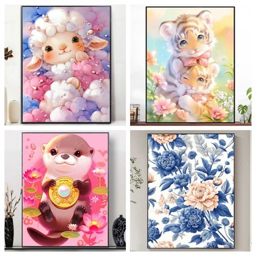 💛台灣製造💛盒裝💛 DIY鑽石貼畫 新款5D鑽石畫 手作 黏鑽畫 大幅 水鑽 新年鑽貼 滿鑽 立體貼鑽畫 手工點鑽畫