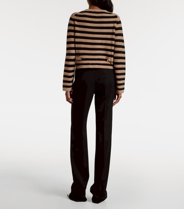 Jardin des Orangers Striped wool and cashmere cardigan