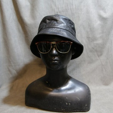 Back to Green::復古帽款 黑 人造皮革 ht-03//vintage hat