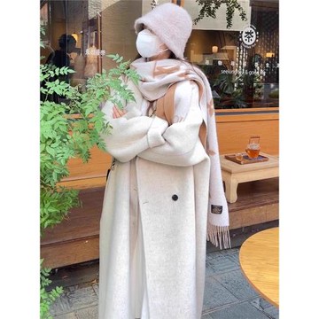 羽絨內膽羊絨呢子大衣女2025秋冬季新款小個子高級感加厚毛呢外套