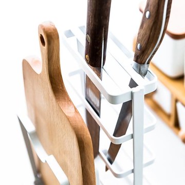 簡約鐵藝刀座刀具架子家用廚房收納置物架砧板架菜板架子