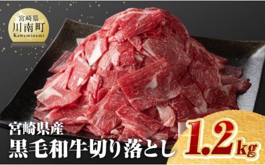 ※令和6年2月より順次発送※宮崎県産黒毛和牛切り落とし 1.2kg [F0618]