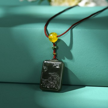 【巴黎精品】現貨+預購 和闐玉項鍊玉牌吊墜-白玉如意蜜蠟紅繩女飾品p1ax75