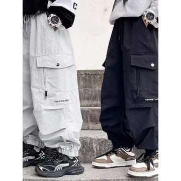 男童春裝痞帥氣工裝褲2025新款中大兒童炸街褲子春夏款闊腿褲潮酷