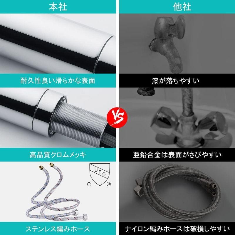 52%OFF!】 CREA キッチン蛇口 引出しホース式 水栓 kead.al