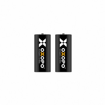 OXOPO 【乂靛馳】XS系列 3.2V CR123 充電鋰電池組 (2入)(電池兩年保固)