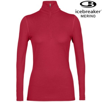 特價優惠 Icebreaker Tech BF260 女款 半開襟長袖上衣/美麗諾羊毛排汗衣 104390 059 波爾多紫