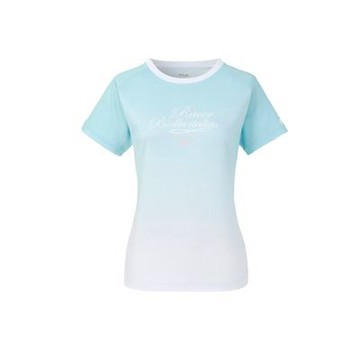 FILA 女短袖圓領T恤-水藍 5TEA-5317-SB