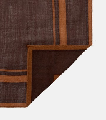 Saint Laurent Cassandre printed wool twill scarf