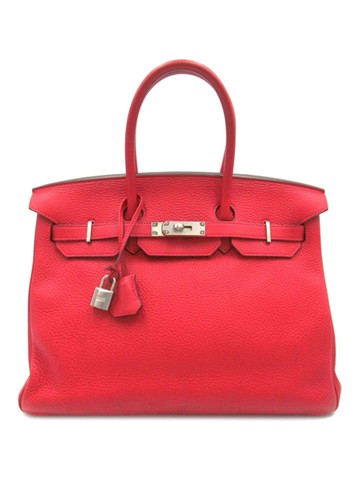 Hermès Pre-Owned - 2012 Togo Birkin 35 handbag - women - Calf Leather - One Size - Red
