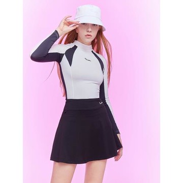 TEECATION UV50+高爾夫高彈力緊身立領冰絲防曬長袖打底