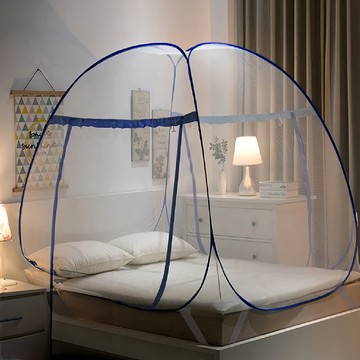 雲朵邊蒙古包 無底，雙門，網紗滾編高彈力鋼絲支架  200 x 150cm  寶藍