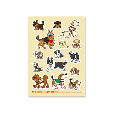 【My dog, My hero】圖鑑貼紙｜狗英雄：黃金拉拉 x 德國狼犬 x 米格魯 x 米克斯 x 長毛吉娃娃 x 標準貴賓犬 x 邊境牧羊犬（預購中，9月下旬出貨）