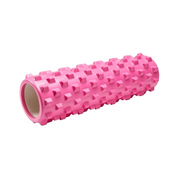 瑜珈按摩滾筒 加長特大狼牙款 50D硬度 EVA外層+PVC內部材質  45 x 14cm  粉色  1個