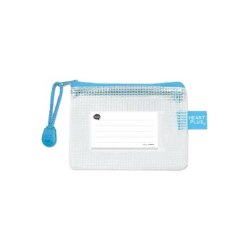 珠友Chuyu網狀拉鏈袋/WA-50113-04/證件型/粉藍