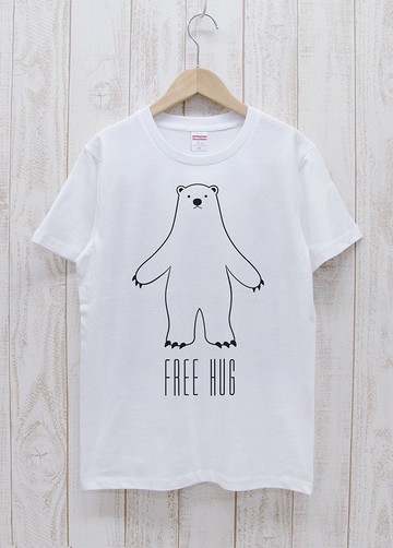 FREE HUG White Bear 白 / R013-T-WH