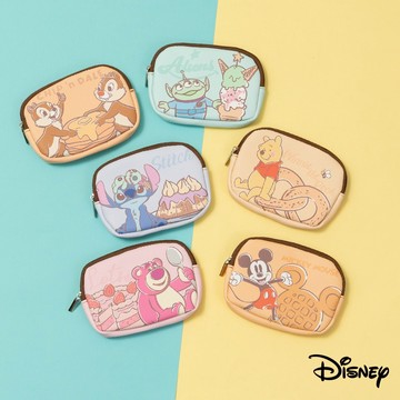 【R.FUN SHOP】迪士尼甜蜜夢境系列皮革鑰匙零錢包 奇奇蒂蒂 維尼 三眼怪 零錢包 鑰匙包 錢包 CA921