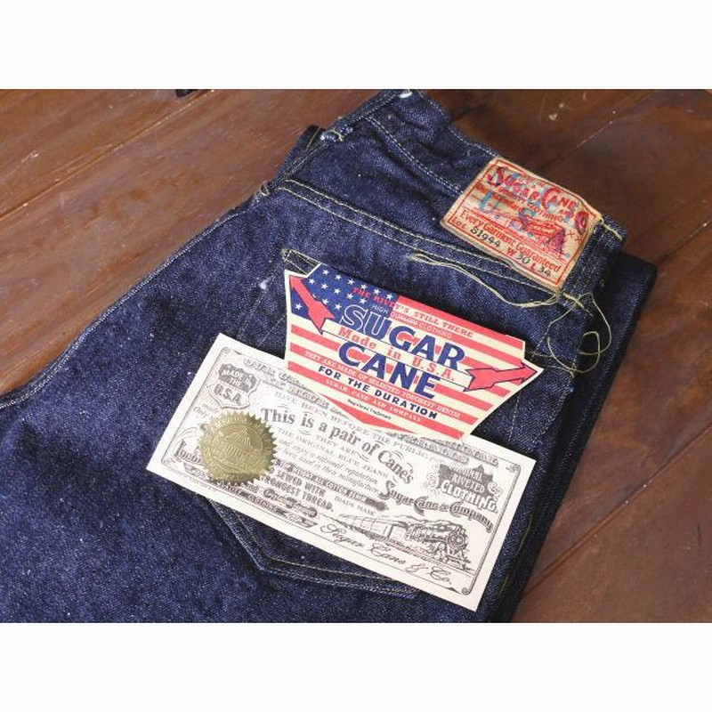 シュガーケーン Made in USA 13oz ブルーデニムウエストオーバーオール