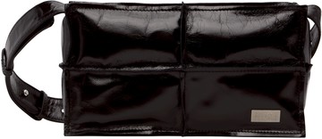 MM6 Maison Margiela 黑色迷你 Wrinkled Leather 斜挎包