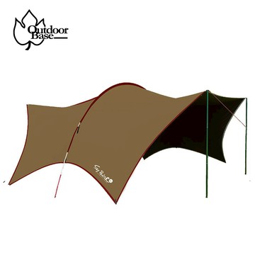 大哈比天幕布|不含營柱|580X560X260cm|卡其黃-OB23410