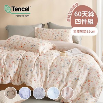 Beauty Style 60支天絲銀纖維兩用被床包四件組-多款任選(雙人加大)