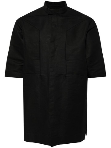 Rick Owens - mock-neck short-sleeve shirt - men - Cotton - 46 - Black