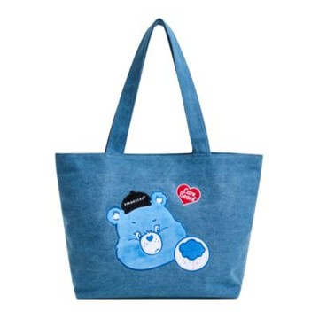 星巴克 CARE BEARS率性熊丹寧提背袋