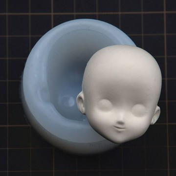 黏土工具 手辦模具 超輕粘土矽膠臉模 Q版正比臉人偶軟陶黏土矽膠臉模翻糖模具