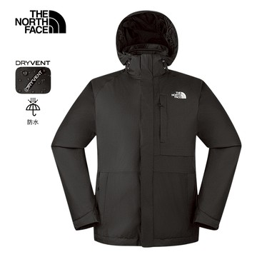 男款黑色DRYVENT防水鋪棉內裡三合一外套｜8GJXKX7