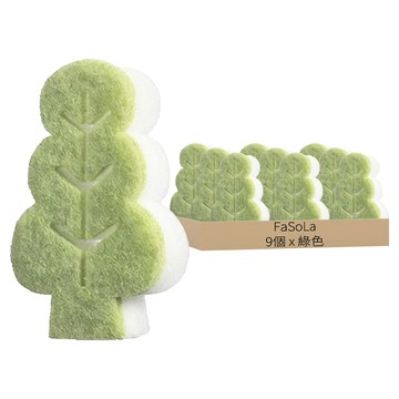 FaSoLa 三層複合雙面洗碗海綿 樹影 綠色 PQ-033  3套  3個裝