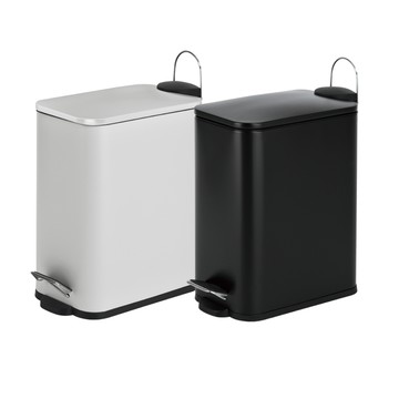 【H&R安室家】5L簡約窄型隙縫腳踏式垃圾桶PBL102黑色