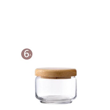 Ocean 木蓋儲物罐325ml-6入組