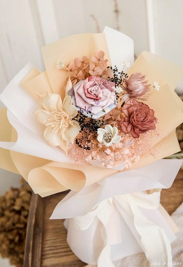 紙鈔花束/鈔票花束/小花束/有錢花/錢花束/生日禮物/ 生日花束/花