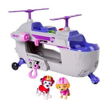SPIN MASTER 汪汪隊立大功 終極救援聲光直升機  1盒  天天 + 毛毛玩偶 多色