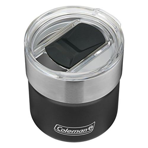 Coleman Sundowner Insulated Stainless Steel Rocks Glass with Slidable Lid,