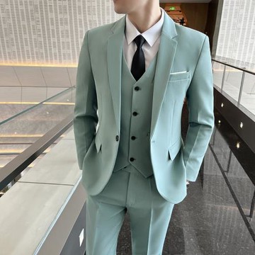 2025春秋西服套裝男休閑痞帥西裝學生外套韓版修身新郎結婚禮服潮