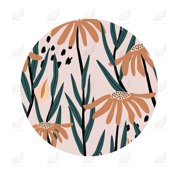 精緻時尚陶瓷杯墊[熱轉印印製](小雛菊)杯墊 陶瓷杯墊 熱轉印 送禮小物 婚禮小物 企業送禮 紀念品