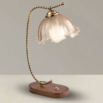 手工玻璃原木桌燈 F37-21-90103