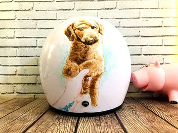 手繪瘋 手繪 狗狗 貓貓 安全帽 彩繪 紀念 禮物 生日 情人節