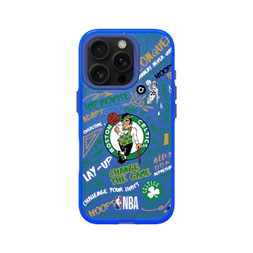 iPhone 16 Pro Clear 激光藍 - NBA - 塗鴉系列-波士頓塞爾提克 Boston Celtics - Graffiti