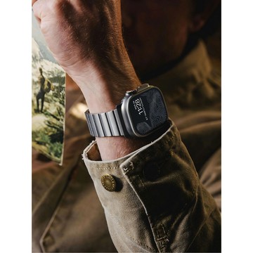 《台灣出貨》適用 APPLE WATCH 鈦金屬 大顆粒磁吸錶帶 Ultra S11 S10 46 49mm 男士錶帶