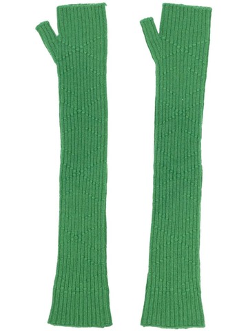 Barrie - long knit fingerless gloves - unisex - Cashmere - One Size - Green