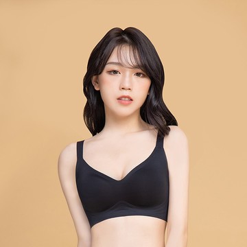 舒適零著肌無痕寬肩內衣(黑色 女生M-XL)