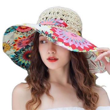 【巴黎精品】現貨+預購 渡假大草帽遮陽帽編織草帽編織帽大帽簷-民族風海邊女帽子9色a1jg85