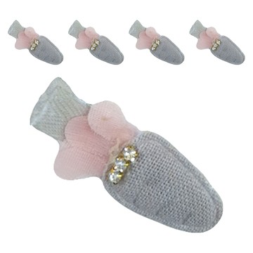 SY 童 造型壓夾 5個  灰色