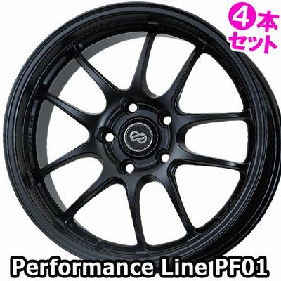 (4本価格) 16インチ 7.0J 4/100 エンケイ パフォーマンスライン PF01 (MBK) ホイール 4本セット