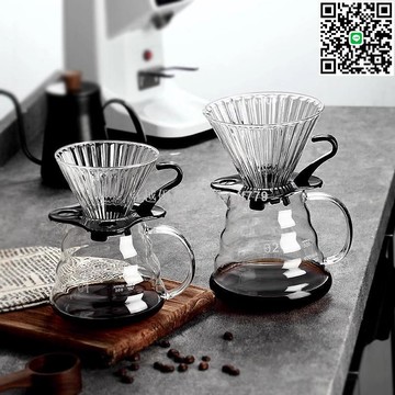 【卓越優選館】手沖咖啡壺套裝 V60濾杯雲朵壺玻璃分享壺 滴漏式咖啡器具 家用辦公室精品手沖組 便攜咖啡濾杯架子