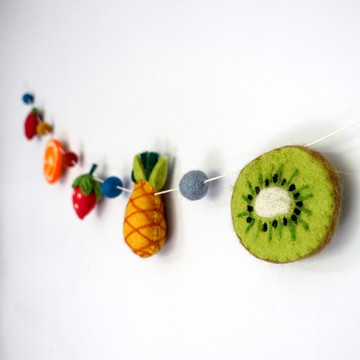 羊毛氈居家/露營掛飾串・水果拼盤