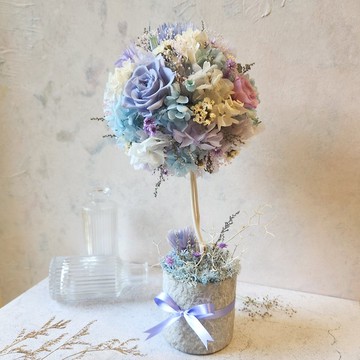 紫羅蘭花球樹桌花 開幕桌花 新居落成 升遷禮物 生日禮物 桌花