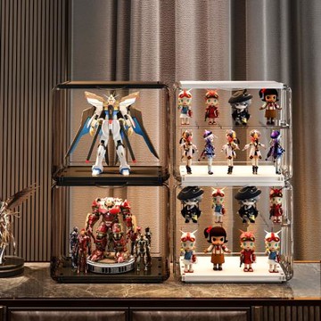 手辦盲盒收納展示架樂高積木透明防塵架泡泡瑪特亞克力模型展示盒